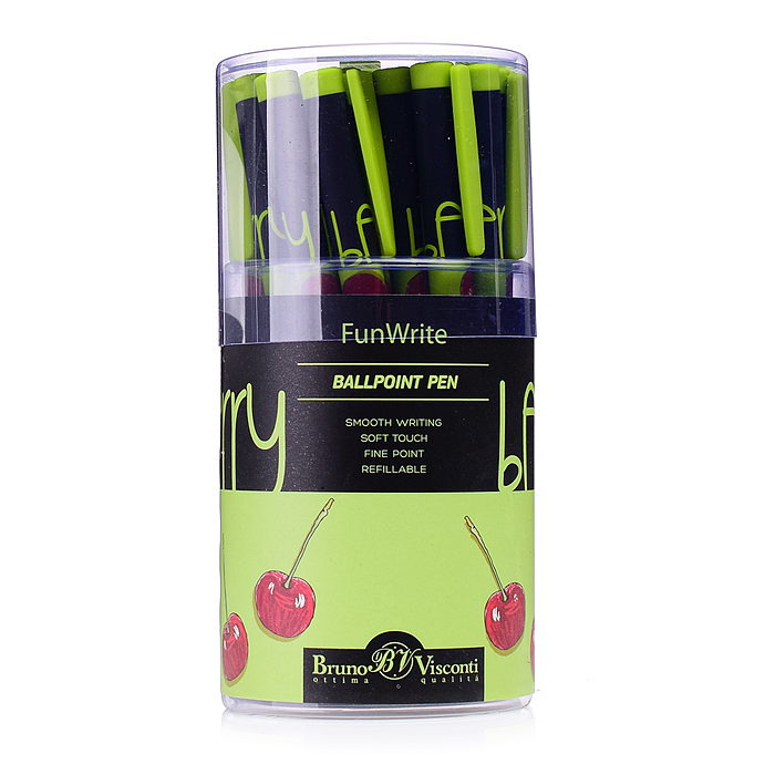 Ручка "FunWrite. Ягоды. Графика. Вишня" шариковая 0.5мм, синяя