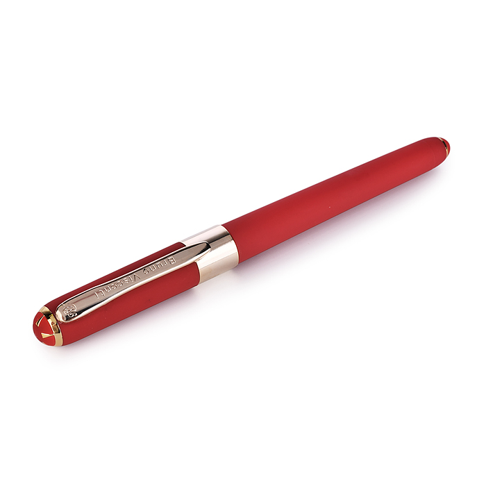 Ручка в футляре "Monaco" шариковая 0.5мм, синяя (красный корпус, коричневая коробка)