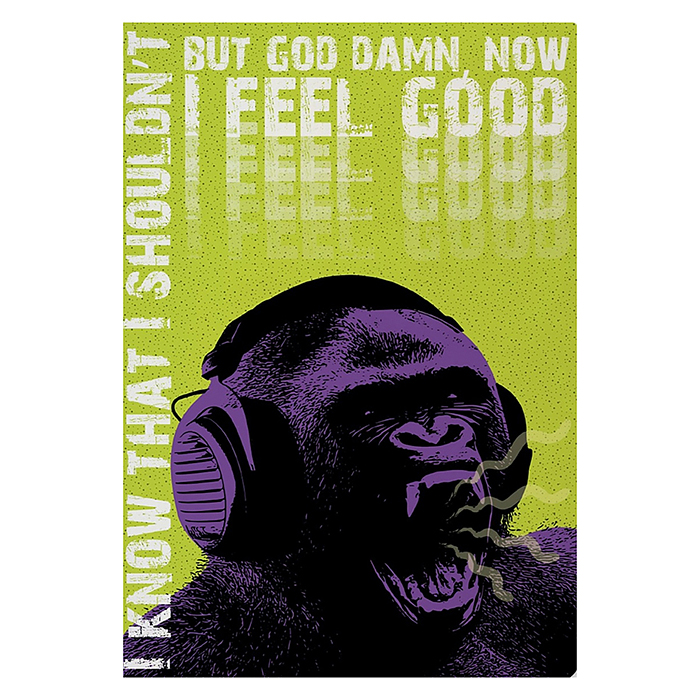 Блокнот-тетрадь 40л. клетка "Gorillas and music" Блокнот-тетрадь 40л. клетка "Gorillas and music"