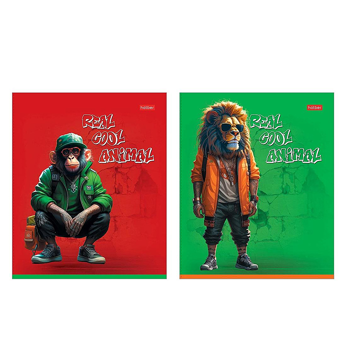 Тетрадь 48л клетка "COOL Animals" А5 Тетрадь 48л клетка "COOL Animals" А5