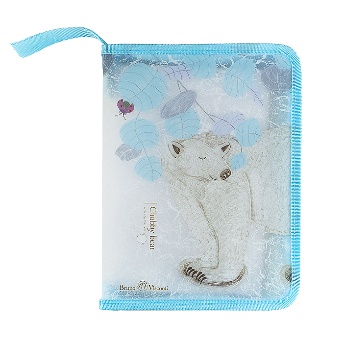 Фото к товару Папка на молнии, с окантовкой "Белая медведица", А5, 2 вида Папка на молнии, с окантовкой "Белая медведица", А5, 2 вида