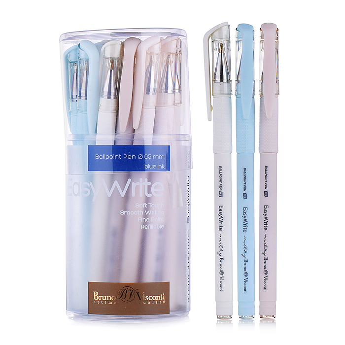 Ручка шариковая "Easywrite.Milky" 0.5 мм, синяя (3 цвета корпуса)