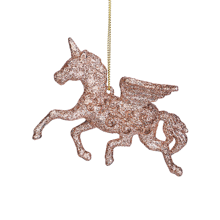 Набор новогодних украшений S2600 "Елочка и единорожка" (2шт х 10*12см)