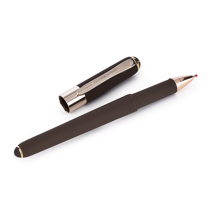 Ручка в футляре "Monaco" шариковая 0.5мм, синяя (коричневый корпус, коричневая коробка)