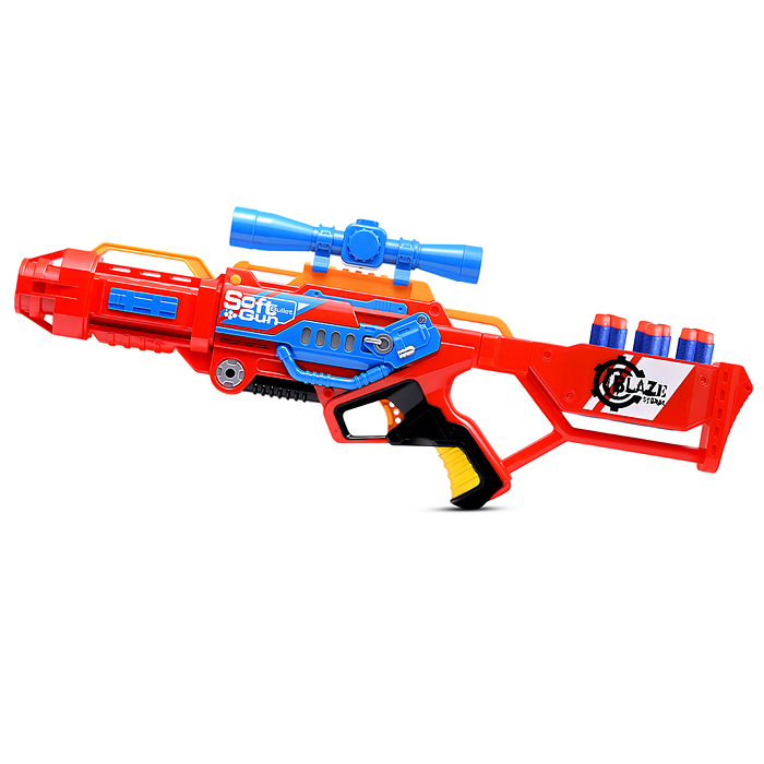 Фото к товару Бластер 7068 "Нападение" с мягкими пулями, в коробке Бластер 7068 "Нападение" с мягкими пулями, в коробке