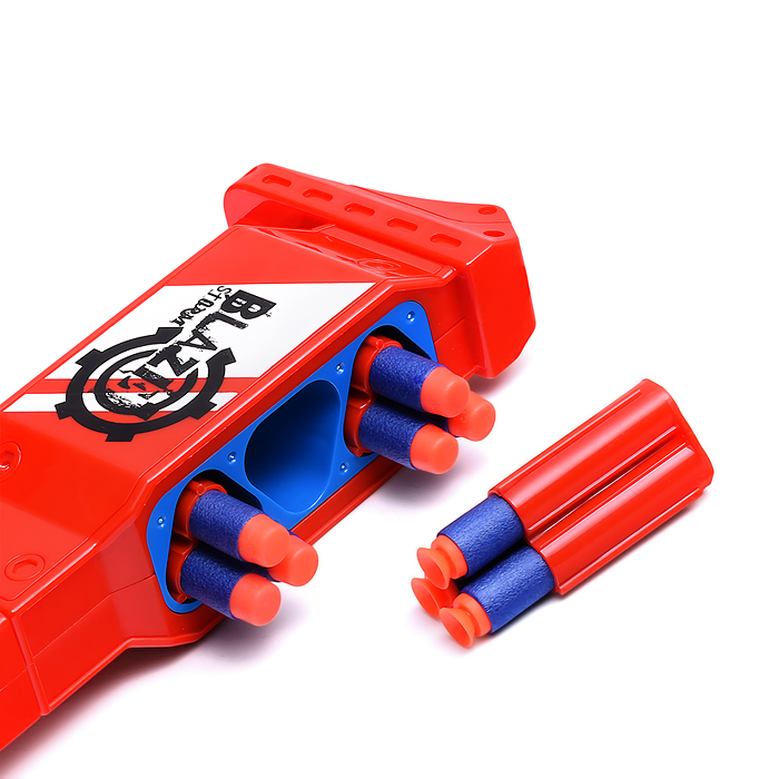 Фото к товару Бластер 7068 "Нападение" с мягкими пулями, в коробке Бластер 7068 "Нападение" с мягкими пулями, в коробке