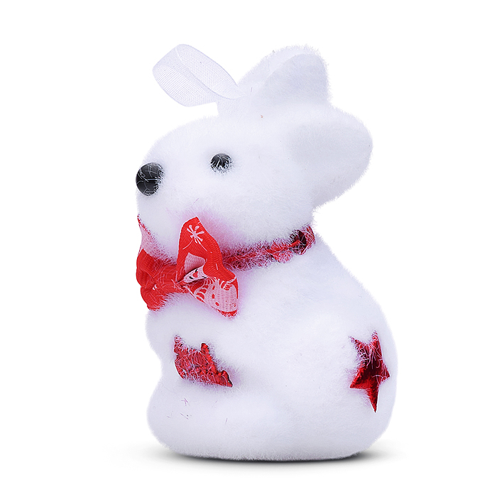 Набор новогодних украшений S2601 "Зайчата" (2шт х 10см)