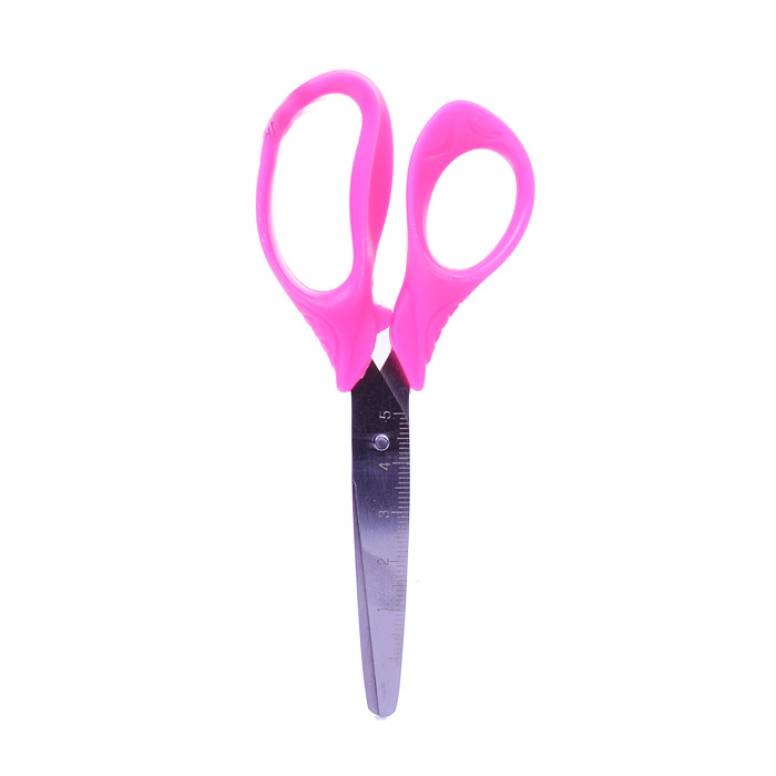 Ножницы детские "Cosmo Ergo Line" 13 см, с линейкой, эргономичные пластиковые кольца, в кар