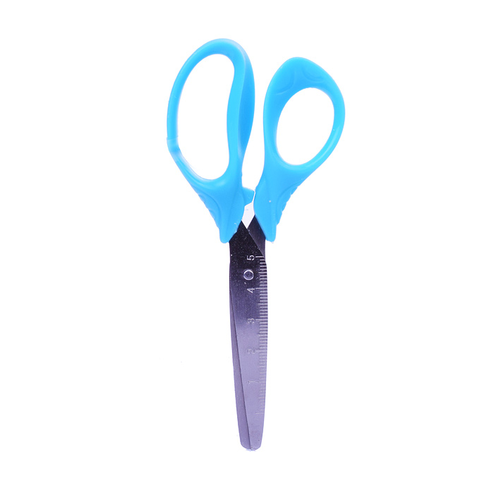 Ножницы детские "Cosmo Ergo Line" 13 см, с линейкой, эргономичные пластиковые кольца, в кар