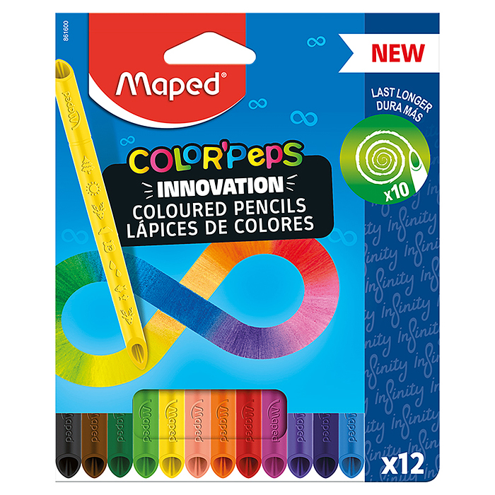 Карандаши цветные 12 цв. "Color'peps infinity" треугольные