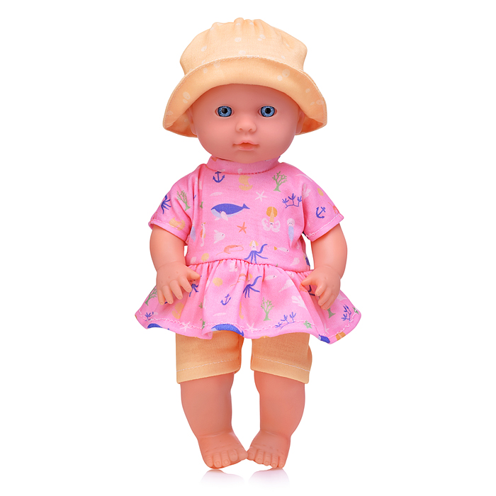 Пупс YL2430A-B "Катюша" (пьет, писает, веснушки) с аксессуарами, в коробке