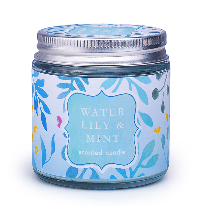 Фото к товару Арома свеча 00-7080 "Водяная лилия и мята" Арома свеча 00-7080 "Водяная лилия и мята"