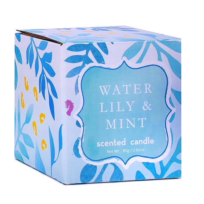 Фото к товару Арома свеча 00-7080 "Водяная лилия и мята" Арома свеча 00-7080 "Водяная лилия и мята"