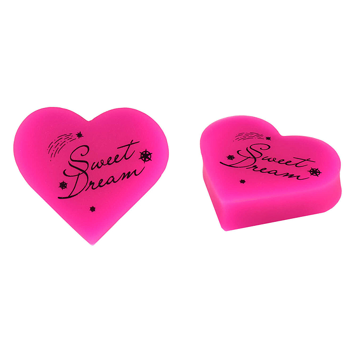 Ластик "Сердечки" ПВХ-бокс, 24 шт., ассорти, коралловый, фиолетовый, фуксия