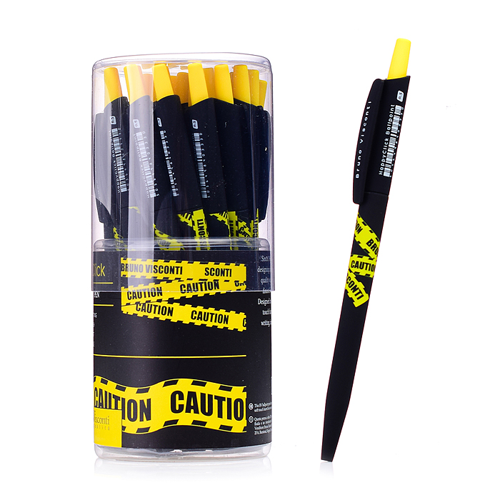 Ручка "HappyClick. Keep away. Caution" шариковая 0.5мм, синяя