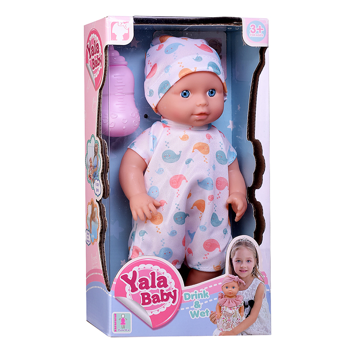 Пупс YL2425E-N "Сережа" (пьет, писает) с аксессуарами, в коробке