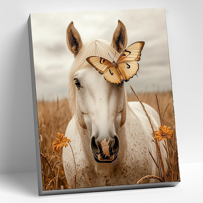 Картина по номерам 40х50 "Белоснежная дива" (17 цветов) 