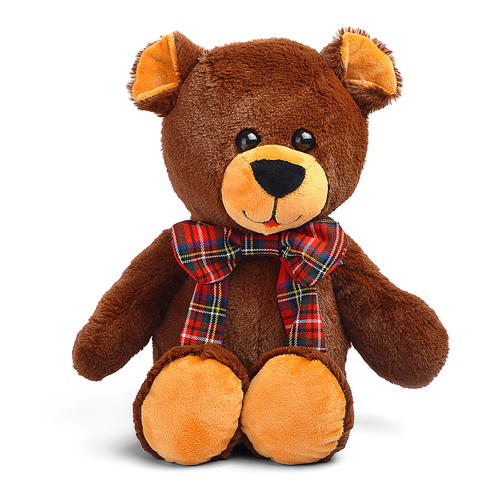 Мишка Ваня В25 коричневый с бантом