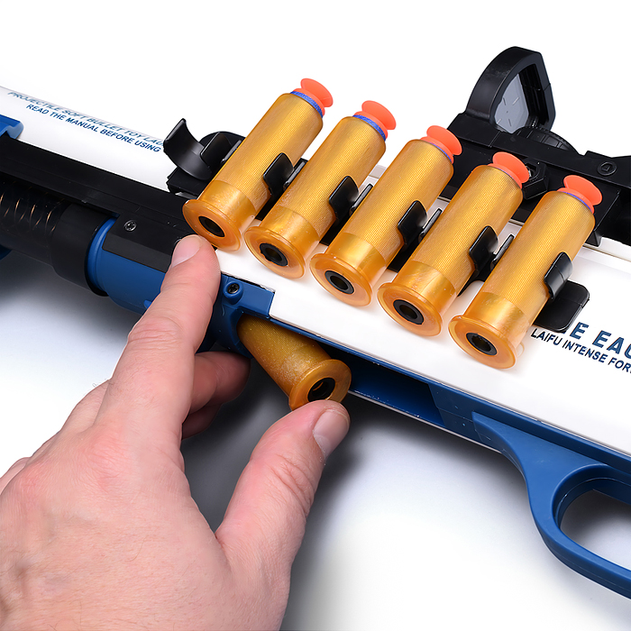 Автомат KB1212 "Отвага" с мягкими полимерными пулями, цвет бело-синий, в коробке