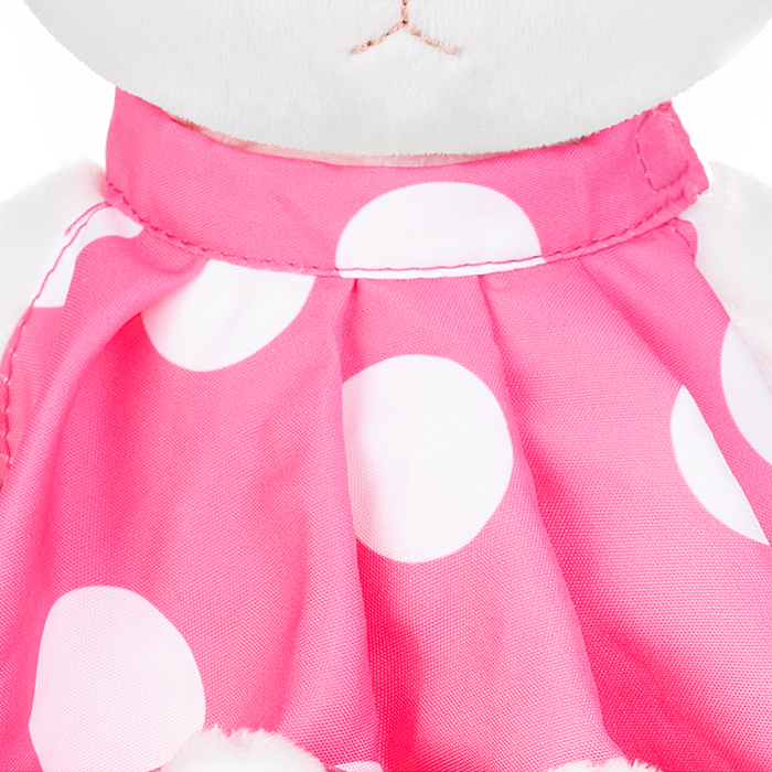 Мышель в розовом платье в горошек, 20 см, в коробке