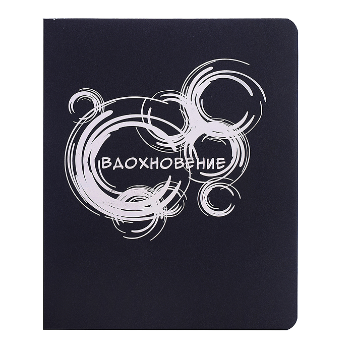Фото к товару Тетрадь 96л. клетка "Мое вдохновение" скрепка. цветной диз. картон тиснение фольгой голография линза Тетрадь 96л. клетка "Мое вдохновение" скрепка. цветной диз. картон тиснение фольгой голография линза