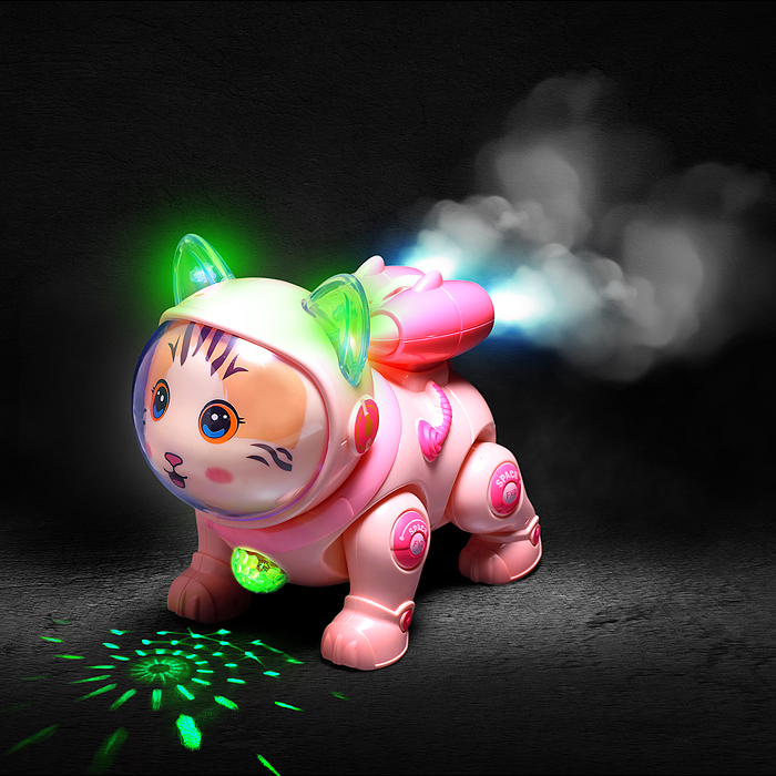 Кот QF378-3 "Электрокосмический кот" в коробке