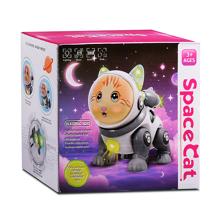 Кот QF378-3 "Электрокосмический кот" в коробке