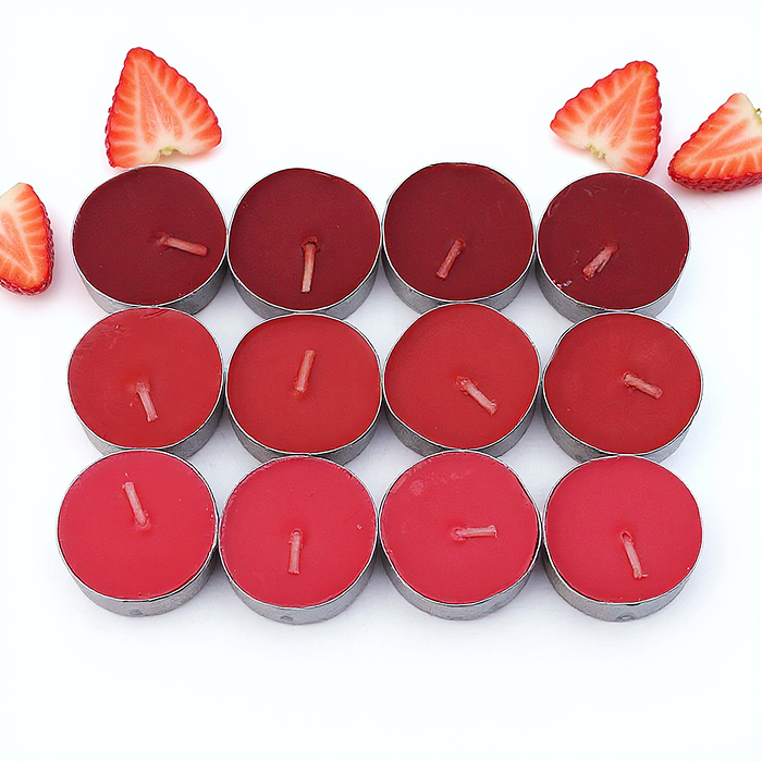 Набор арома свечей 00-7084 (Ваниль/клубника/апельсин/роза/лимон/яблоко/черника/лаванда (12шт.)