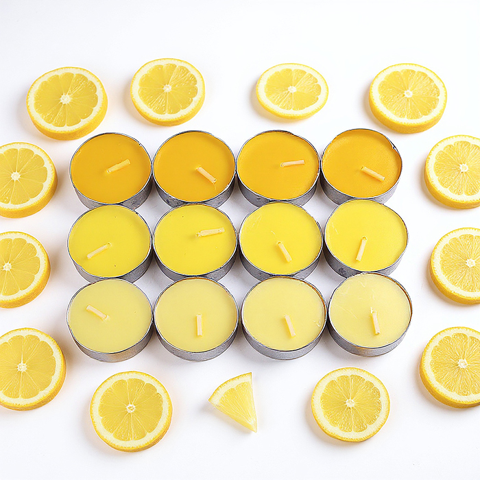 Набор арома свечей 00-7084 (Ваниль/клубника/апельсин/роза/лимон/яблоко/черника/лаванда (12шт.)