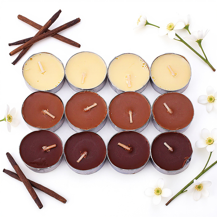 Набор арома свечей 00-7084 (Ваниль/клубника/апельсин/роза/лимон/яблоко/черника/лаванда (12шт.)