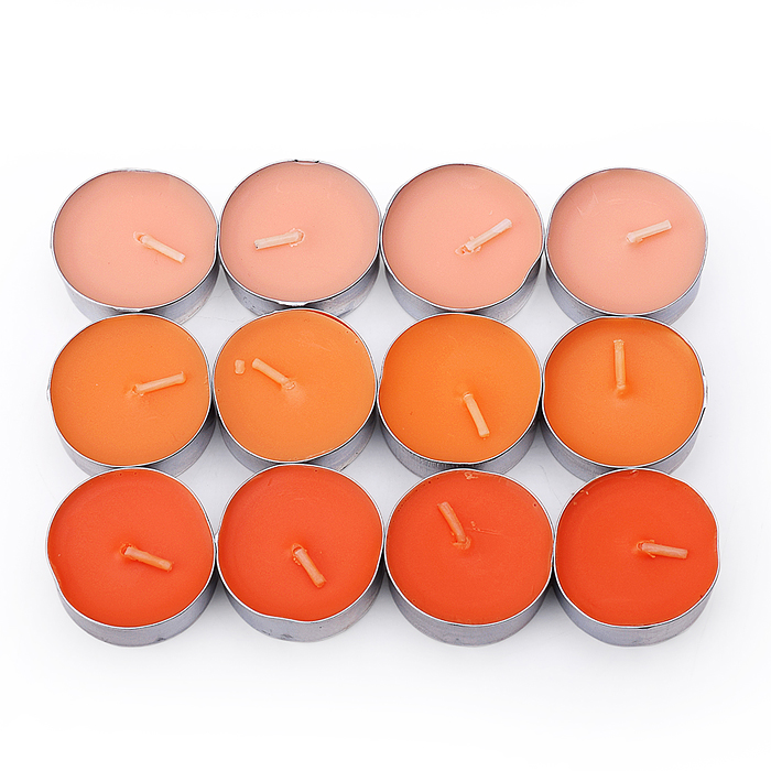 Набор арома свечей 00-7084 (Ваниль/клубника/апельсин/роза/лимон/яблоко/черника/лаванда (12шт.)