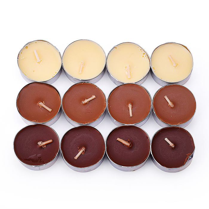 Набор арома свечей 00-7084 (Ваниль/клубника/апельсин/роза/лимон/яблоко/черника/лаванда (12шт.)