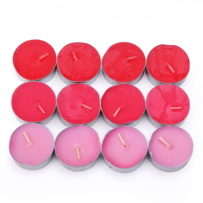 Набор арома свечей 00-7084 (Ваниль/клубника/апельсин/роза/лимон/яблоко/черника/лаванда (12шт.)