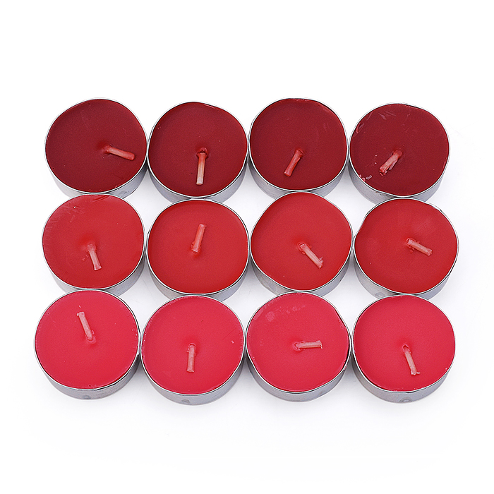 Набор арома свечей 00-7084 (Ваниль/клубника/апельсин/роза/лимон/яблоко/черника/лаванда (12шт.)