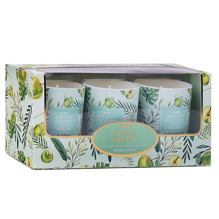 Фото к товару Набор свечей 00-7075 "Арома" (3шт.) в коробке Набор свечей 00-7075 "Арома" (3шт.) в коробке