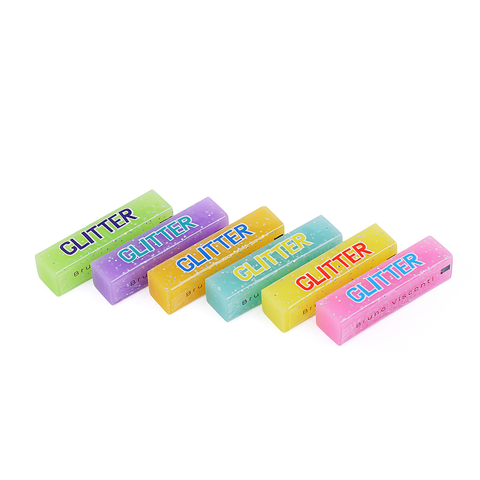 Ластик с глиттером "Kids", 6 цветов