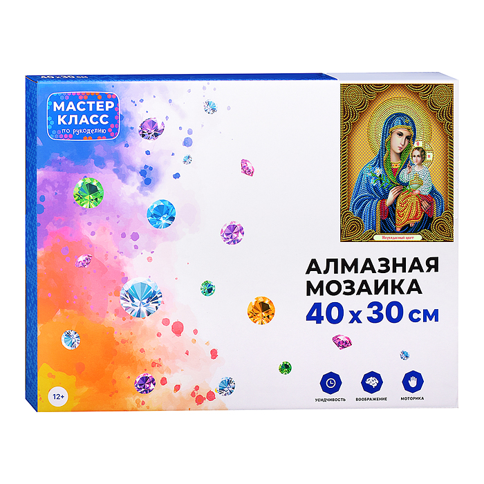 Фото к товару Мозаика алмазная MKA4030-53 "Икона" 30*40см. Мозаика алмазная MKA4030-53 "Икона" 30*40см.
