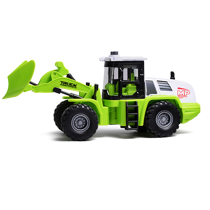 Трактор JS129A-2 "Строитель" 1:16 (свет, звук) в коробке (зеленый)