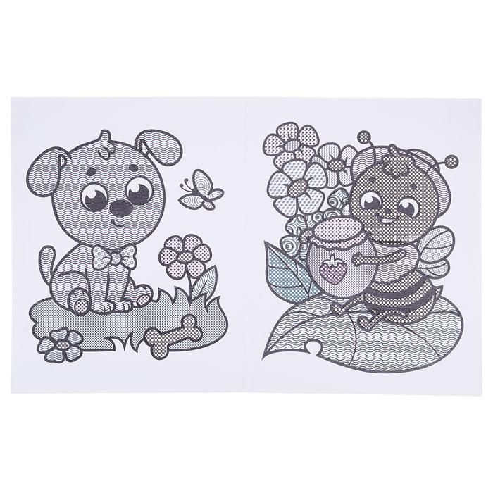 Раскраска водная для малышей. Веселые друзья. 