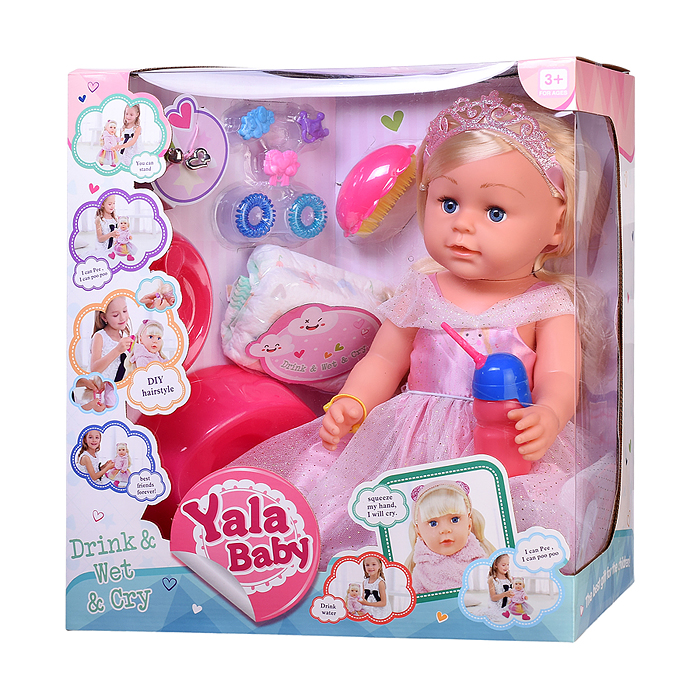 Кукла BLS024K "Николь" (пьет, писает, слезы) с аксессуарами, в коробке