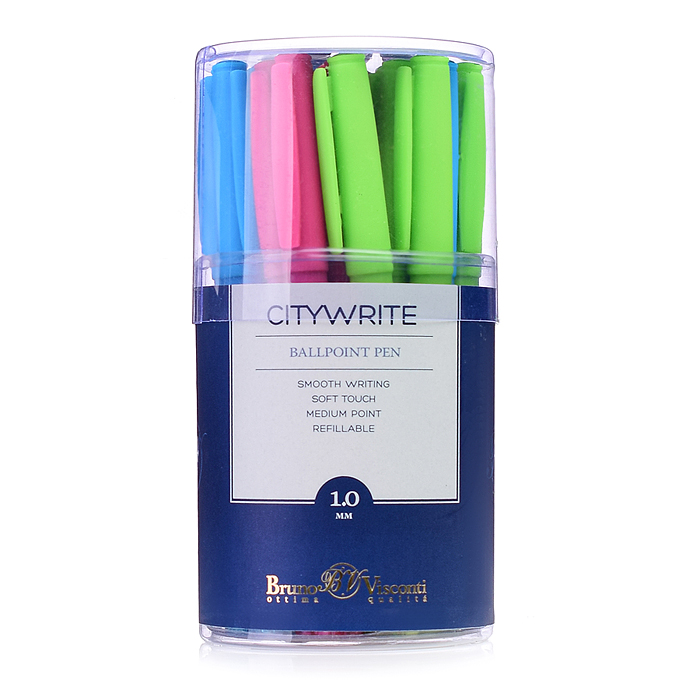 Ручка шариковая "CityWrite. Special" 1.0мм, синяя (4 цвета корпуса)