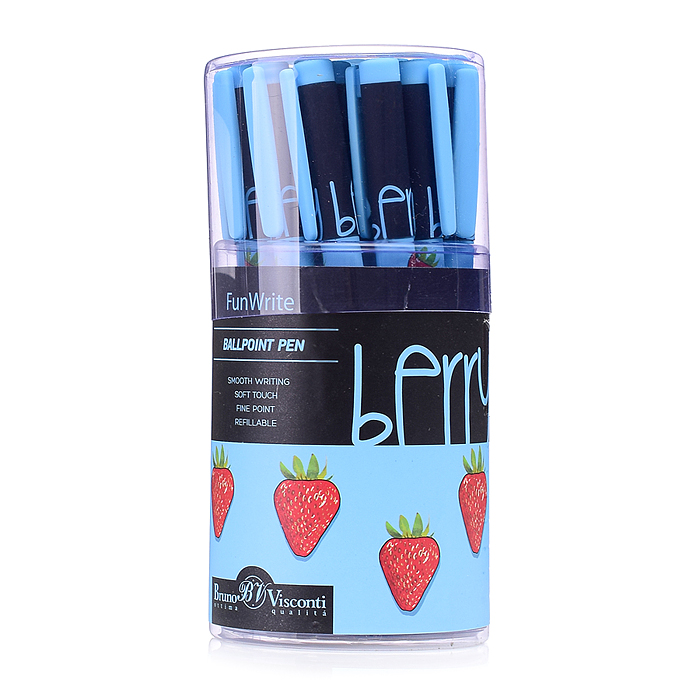 Ручка "FunWrite. Ягоды. Графика. Клубника" шариковая 0.5мм, синяя