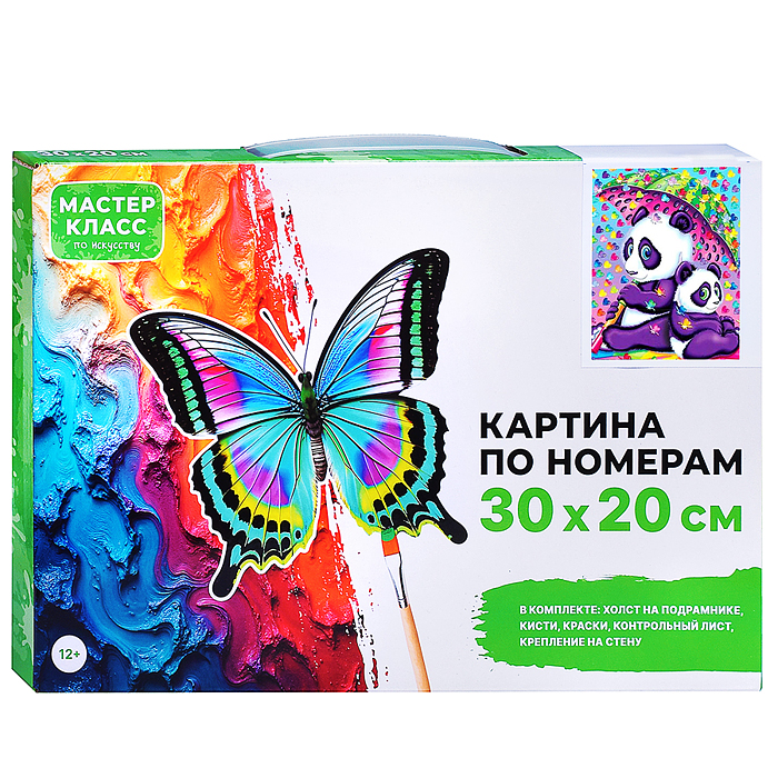 Фото к товару Набор для рисования MKR3020-16 "Картина по номерам 30х20 см. Милые пандочки" Набор для рисования MKR3020-16 "Картина по номерам 30х20 см. Милые пандочки"