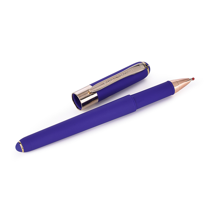 Ручка в футляре "MONACO" шариковая 0.5мм, синяя (сине-фиолетовый корпус, голубая коробка)
