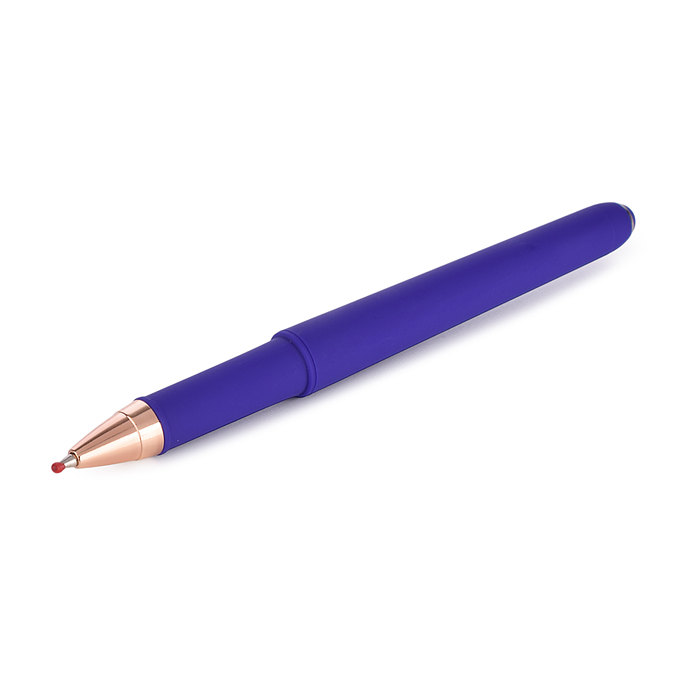 Ручка в футляре "MONACO" шариковая 0.5мм, синяя (сине-фиолетовый корпус, голубая коробка)