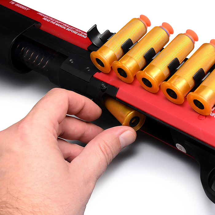 Автомат KB1218 "Захватчик" цвет красно-чёрный, в коробке