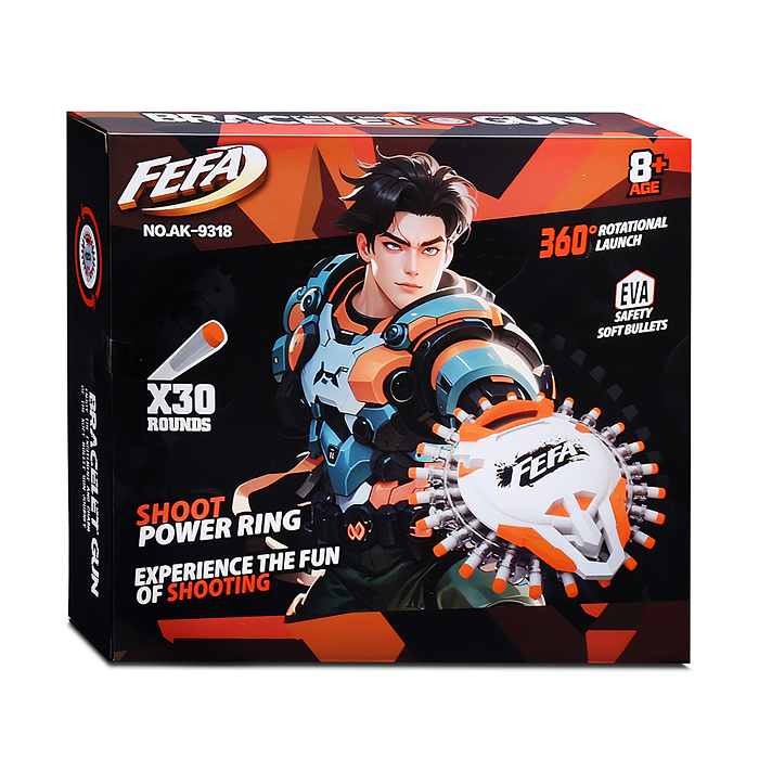 Пистолет AK-9318 "Огненый браслет" с мягкими пулями, в коробке