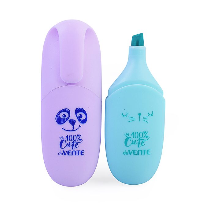 Набор маркеров-выделителей "100% Cute" (04 цв - пастельные цвета: желт, роз, фиол, мятн) 