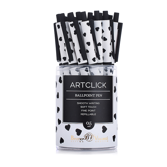 Ручка "Artclick.Сердечки" шариковая 0.5 мм, синяя