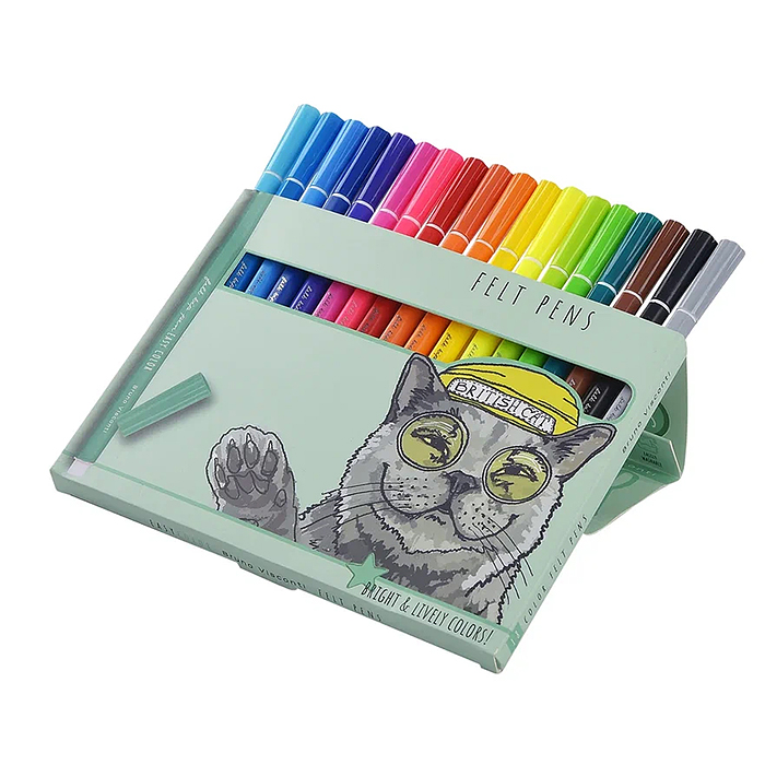 Фото к товару Фломастеры "Easycolor" 18 цв. Фломастеры "Easycolor" 18 цв.